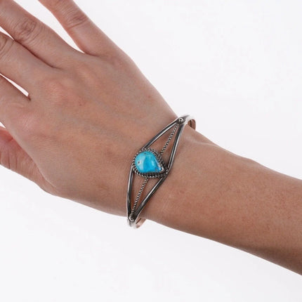 6.625" Navajo Sterling and turquoise bracelet - Estate Fresh Austin