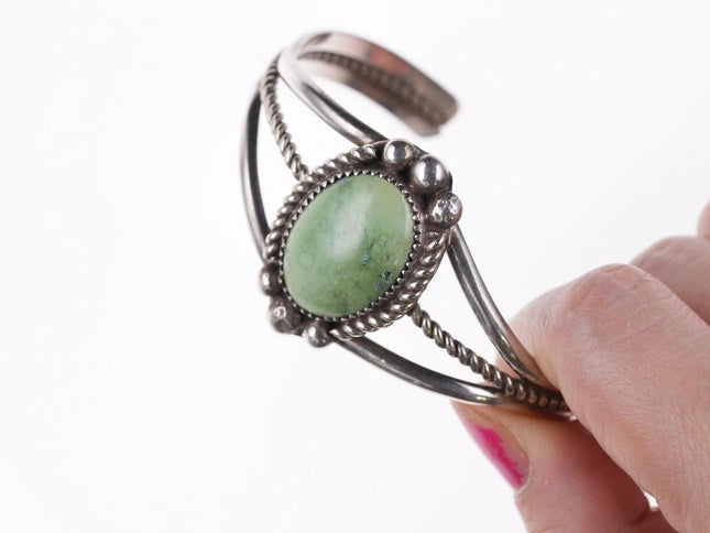 6.625" Navajo sterling and turquoise bracelet - Estate Fresh Austin