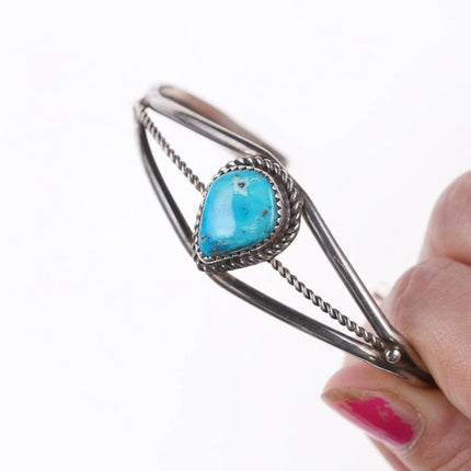 6.625" Navajo Sterling and turquoise bracelet - Estate Fresh Austin