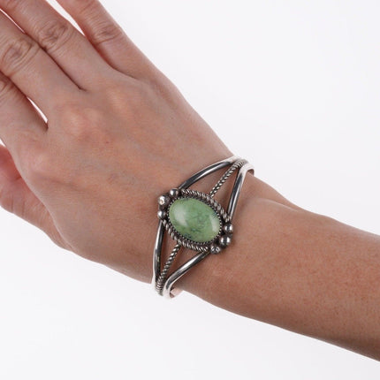 6.625" Navajo sterling and turquoise bracelet - Estate Fresh Austin