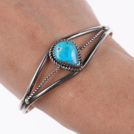 6.625" Navajo Sterling and turquoise bracelet - Estate Fresh Austin
