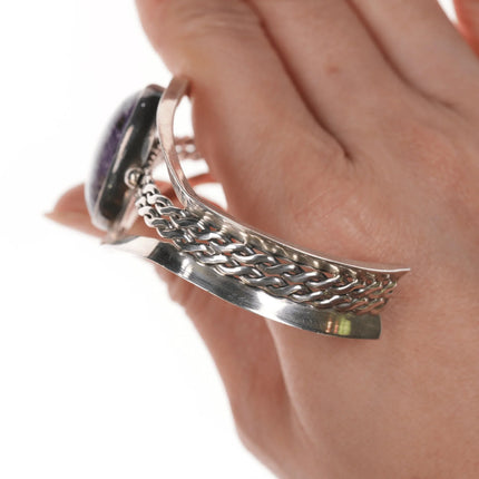 6.625" Purpurite Vintage Desert Rose Trading Southwestern sterling cuff bracelet - Estate Fresh Austin