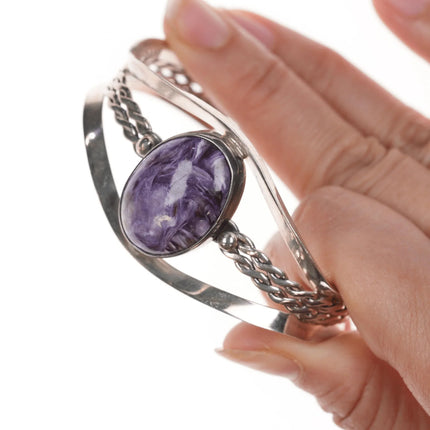 6.625" Purpurite Vintage Desert Rose Trading Southwestern sterling cuff bracelet - Estate Fresh Austin