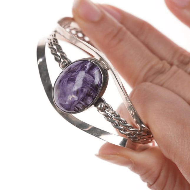 6.625" Purpurite Vintage Desert Rose Trading Southwestern sterling cuff bracelet - Estate Fresh Austin