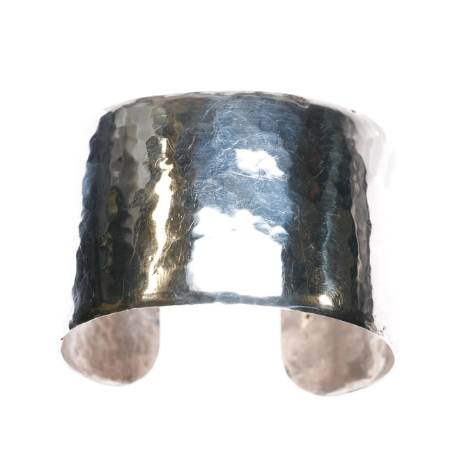 6.625" Retired James Avery sterling hammered sterling silver wide cuff bracelet - Estate Fresh Austin