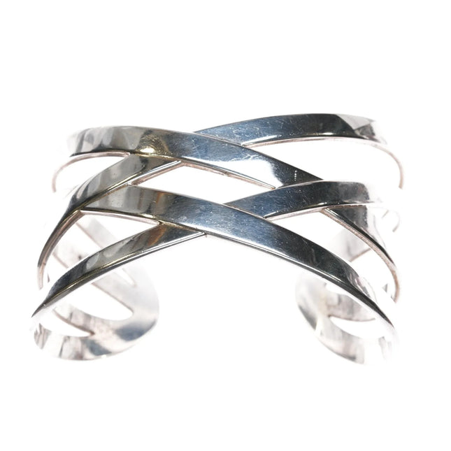 6.625" Retired James Avery sterling heavy cuff bracelet sterling silver - Estate Fresh Austin