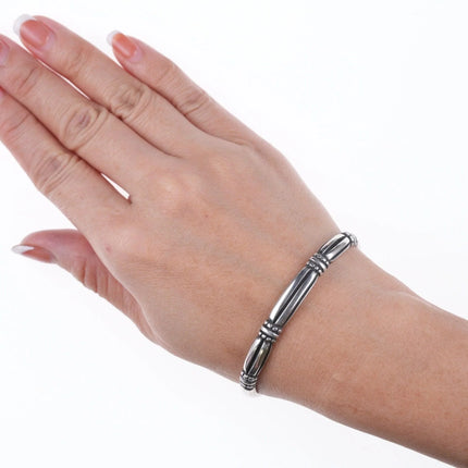 6.625" Retired James Avery Sterling Thatch Cuff bracelet - Estate Fresh Austin