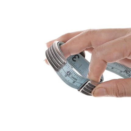 6.625" Robert Chee Tufa Cast Sterling Carrico Lake turquoise bracelet - Estate Fresh Austin