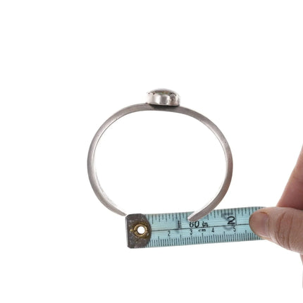 6.625" Robert Chee Tufa Cast Sterling Carrico Lake turquoise bracelet - Estate Fresh Austin