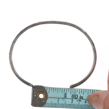 6.625" slim Navajo stamped silver cuff bracelet - Estate Fresh Austin