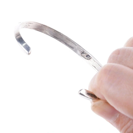 6.625" Vintage Heavy stamped Navajo bracelet - Estate Fresh Austin