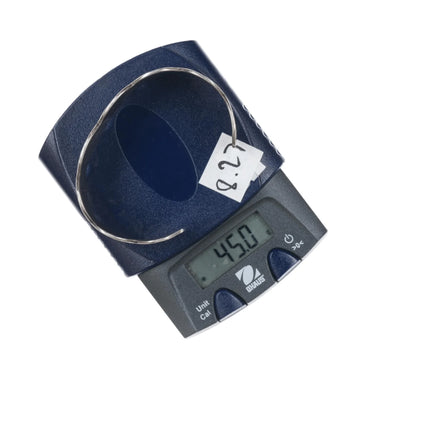 6.625" Vintage Native American silver heavy stamped cuff bracelet - Estate Fresh Austin