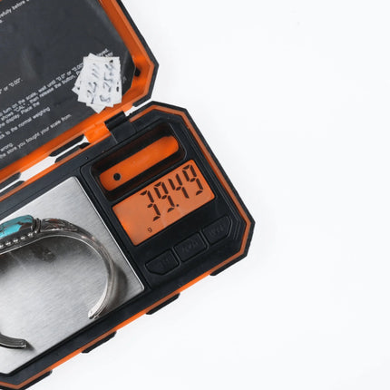 6.625" Vintage Navajo Hand stamped silver repousse cuff bracelet with turquoise - Estate Fresh Austin