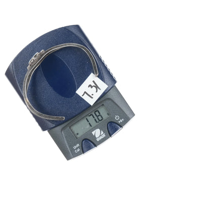 6.625" vintage Navajo silver and turquoise double wire cuff bracelet - Estate Fresh Austin