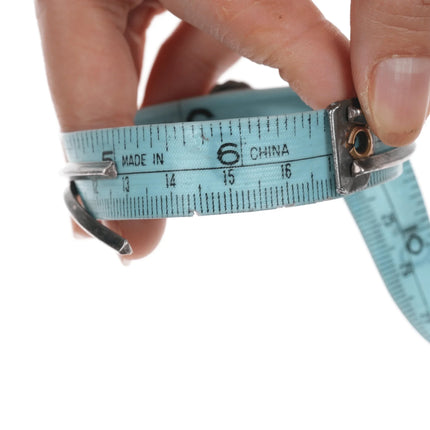 6.625" vintage Navajo silver and turquoise double wire cuff bracelet - Estate Fresh Austin