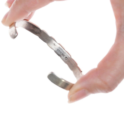 6.625" Vintage Navajo silver cuff bracelet - Estate Fresh Austin