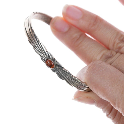 6.625" Vintage Navajo silver cuff bracelet - Estate Fresh Austin