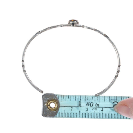 6.625" Vintage Navajo silver cuff bracelet - Estate Fresh Austin