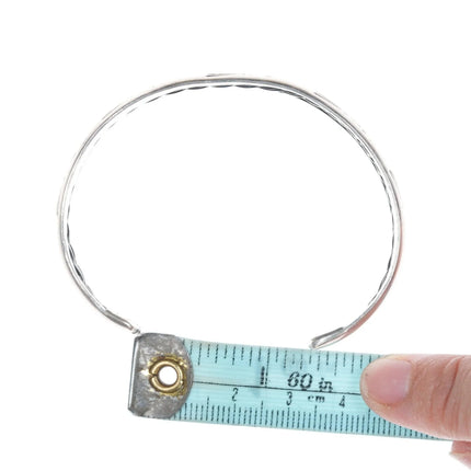 6.625" Vintage Navajo stamped Roadrunner silver bracelet - Estate Fresh Austin