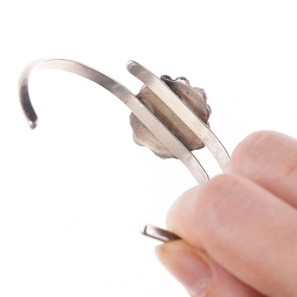 6.625" Vintage Navajo sterling and turquoise bracelet h - Estate Fresh Austin