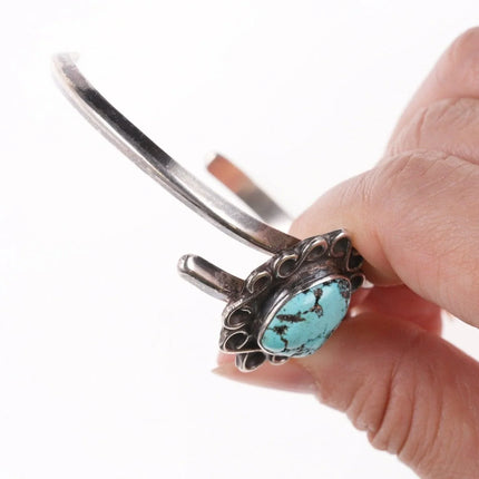 6.625" Vintage Navajo sterling and turquoise bracelet h - Estate Fresh Austin