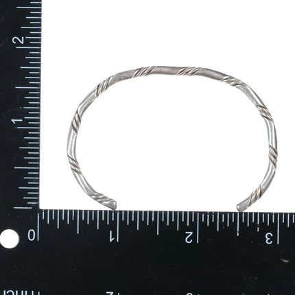 6.625" Vintage Navajo sterling cuff bracelet First American traders Gallup - Estate Fresh Austin