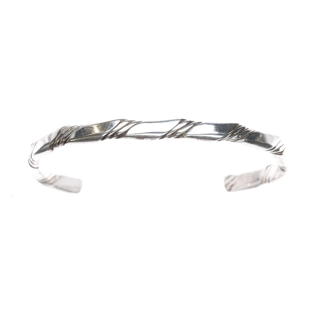6.625" Vintage Navajo sterling cuff bracelet First American traders Gallup - Estate Fresh Austin
