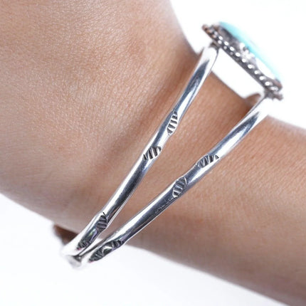 6.625" Vintage Navajo Sterling/Turquoise cuff bracelet - Estate Fresh Austin
