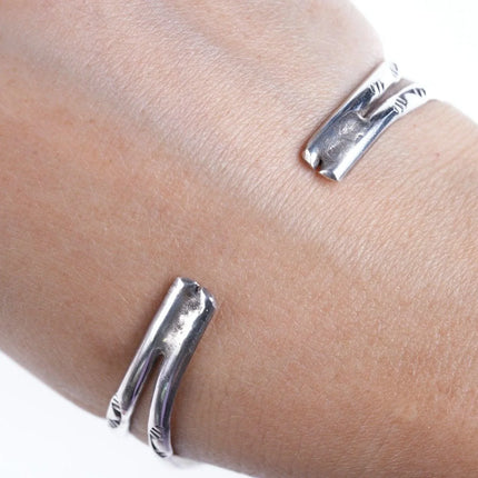 6.625" Vintage Navajo Sterling/Turquoise cuff bracelet - Estate Fresh Austin