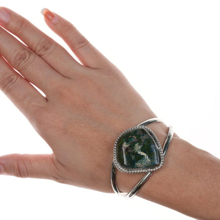 6.625" Vintage Sterling and turquoise bracelet - Estate Fresh Austin