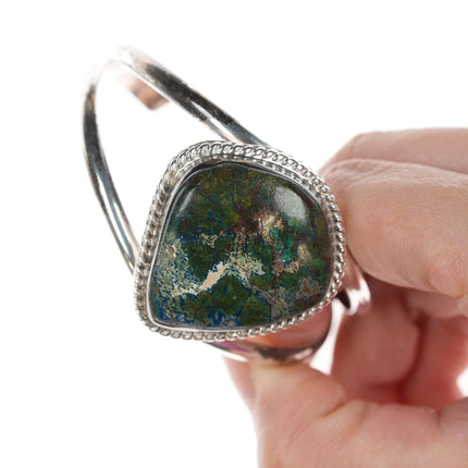 6.625" Vintage Sterling and turquoise bracelet - Estate Fresh Austin