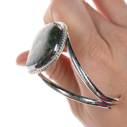 6.625" Vintage Sterling and turquoise bracelet - Estate Fresh Austin