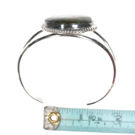 6.625" Vintage Sterling and turquoise bracelet - Estate Fresh Austin