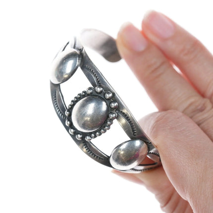 6.625" Vintage Sterling Navajo curio bracelet - Estate Fresh Austin