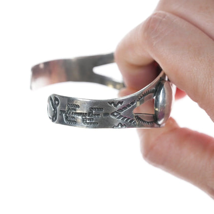 6.625" Vintage Sterling Navajo curio bracelet - Estate Fresh Austin