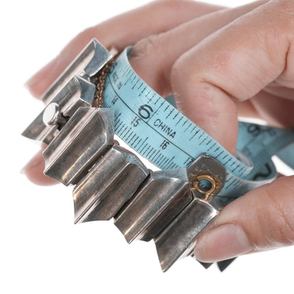 6.625" Vintage Taxco sterling modernist link bracelet - Estate Fresh Austin