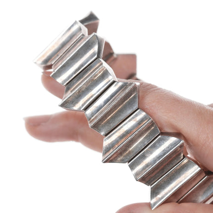 6.625" Vintage Taxco sterling modernist link bracelet - Estate Fresh Austin
