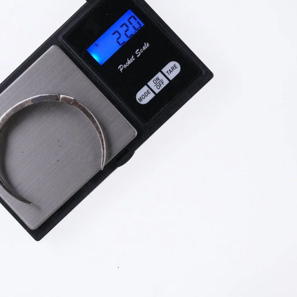 6.625" Vintage Zuni silver and turquoise chip inlay bracelet - Estate Fresh Austin