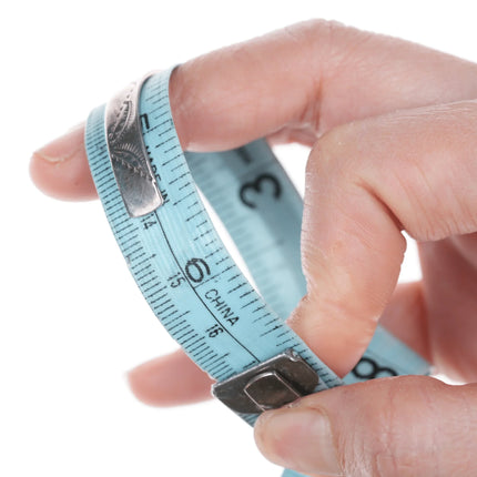 6.625" Vintage Zuni Silver Channel inlay cuff bracelet with stamped design - Estate Fresh Austin