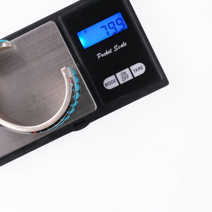 6.625" Zuni multi-stone channel inlay bracelet - Estate Fresh Austin