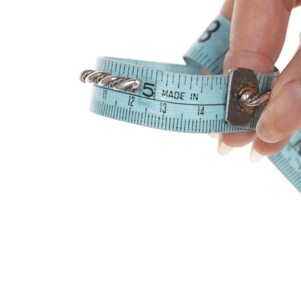 6" 6 Stacking Navajo twisted silver wire cuff bracelets - Estate Fresh Austin