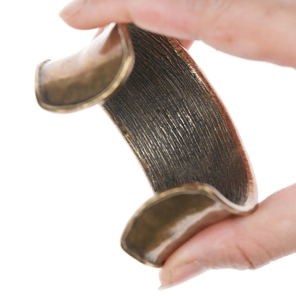 6.875 Artisan cast brass cuff bracelet - Estate Fresh Austin