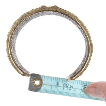 6.875 Artisan cast brass cuff bracelet - Estate Fresh Austin