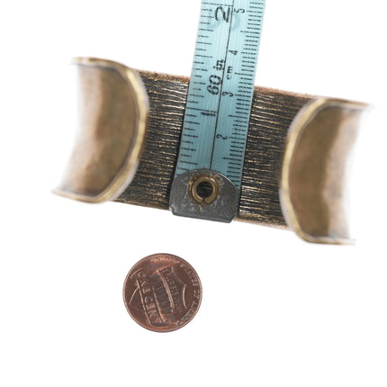 6.875 Artisan cast brass cuff bracelet - Estate Fresh Austin