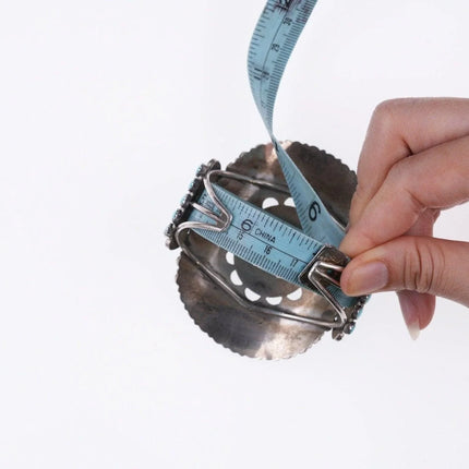 6.875 Betsy Nez Navajo sterling and turquoise cluster bracelet - Estate Fresh Austin