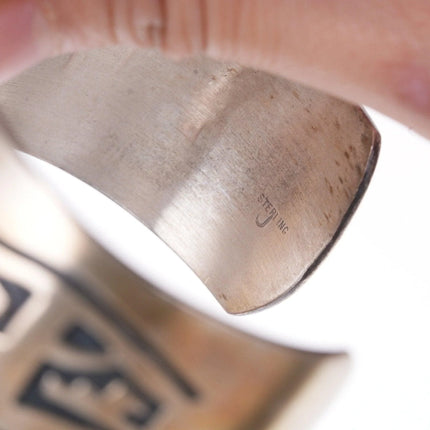 6.875 Hopi Overlay Sterling cuff bracelet - Estate Fresh Austin