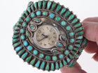 6.875 large F.M. Begay Navajo Turquoise petit point watch cuff bracelet - Estate Fresh Austin
