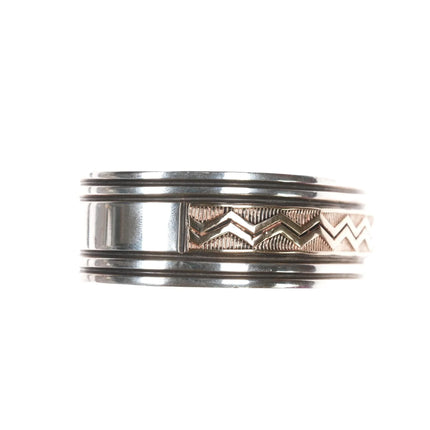 6.875 Mark Jimenez Apache/ Comanche 14k/sterling cuff heavy cuff bracelet - Estate Fresh Austin