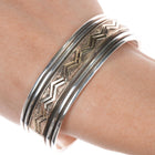 6.875 Mark Jimenez Apache/ Comanche 14k/sterling cuff heavy cuff bracelet - Estate Fresh Austin