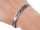 6.875 Native American Overlay sterling bracelet - Estate Fresh Austin
